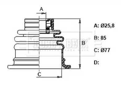 BORG & BECK bcb6327 -  Пыльник, приводной вал